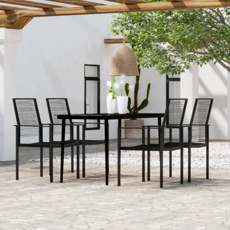 Juego de comedor para jardín 5 piezas negro de , Conjuntos de jardín - Ref: Foro24-3099205, Precio: 294,16 €, Descuento: %
