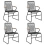 Juego de comedor de jardín 5 piezas ratán PVC negro de , Conjuntos de jardín - Ref: Foro24-3099211, Precio: 335,86 €, Descuen...