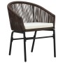 Juego de comedor de jardín 5 piezas con cojines marrón de , Conjuntos de jardín - Ref: Foro24-3099247, Precio: 564,09 €, Desc...