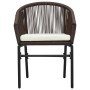 Juego de comedor de jardín 5 piezas con cojines marrón de , Conjuntos de jardín - Ref: Foro24-3099247, Precio: 564,09 €, Desc...