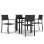 Juego de comedor para jardín 5 piezas negro de , Conjuntos de jardín - Ref: Foro24-3099264, Precio: 299,12 €, Descuento: %