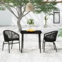 Juego de comedor para jardín 3 piezas negro de , Conjuntos de jardín - Ref: Foro24-3099239, Precio: 295,36 €, Descuento: %