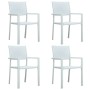Juego de comedor de jardín de 5 piezas blanco de , Conjuntos de jardín - Ref: Foro24-3099270, Precio: 307,92 €, Descuento: %