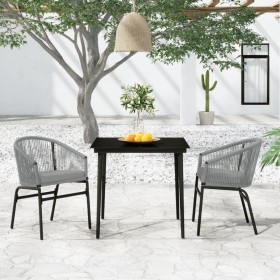 Juego de comedor de jardín 3 piezas gris de , Conjuntos de jardín - Ref: Foro24-3099251, Precio: 278,47 €, Descuento: %
