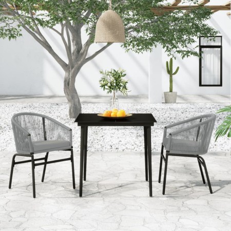 Juego de comedor de jardín 3 piezas gris de , Conjuntos de jardín - Ref: Foro24-3099251, Precio: 278,47 €, Descuento: %