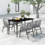 Juego de comedor para jardín 5 piezas ratán sintético gris de , Conjuntos de jardín - Ref: Foro24-3099253, Precio: 446,30 €, ...