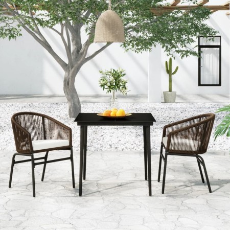 Juego de comedor de jardín 3 piezas marrón de , Conjuntos de jardín - Ref: Foro24-3099245, Precio: 294,61 €, Descuento: %