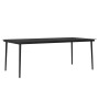 Juego de comedor para jardín 9 piezas con cojines gris y negro de , Conjuntos de jardín - Ref: Foro24-3099316, Precio: 699,17...