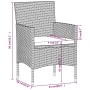 Juego de comedor para jardín 9 piezas con cojines gris y negro de , Conjuntos de jardín - Ref: Foro24-3099316, Precio: 699,17...