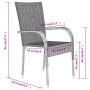 Juego de comedor para jardín 3 piezas gris y negro de , Conjuntos de jardín - Ref: Foro24-3099389, Precio: 195,04 €, Descuent...