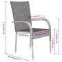 Juego de comedor de jardín 7 piezas con cojines gris y negro de , Conjuntos de jardín - Ref: Foro24-3099410, Precio: 383,33 €...