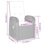 Juego de comedor de jardín 3 piezas con cojines gris de , Conjuntos de jardín - Ref: Foro24-3099473, Precio: 418,72 €, Descue...