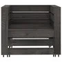 Muebles de jardín palets 2 pzas madera de pino impregnada gris de vidaXL, Sofás modulares de exterior - Ref: Foro24-316199, P...