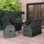 Juego de comedor de jardín 7 piezas con cojines gris de , Conjuntos de jardín - Ref: Foro24-3099501, Precio: 1,00 €, Descuent...