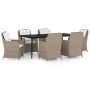 Juego de comedor de jardín 7 piezas marrón de , Conjuntos de jardín - Ref: Foro24-3099569, Precio: 1,00 €, Descuento: %