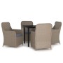 Juego de comedor de jardín 5 piezas con cojines marrón de , Conjuntos de jardín - Ref: Foro24-3099536, Precio: 760,50 €, Desc...