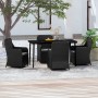 Juego de comedor de jardín 5 piezas con cojines negro de , Conjuntos de jardín - Ref: Foro24-3099543, Precio: 731,11 €, Descu...