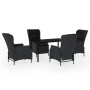 Juego de comedor de jardín 5 piezas gris oscuro de , Conjuntos de jardín - Ref: Foro24-3099639, Precio: 1,00 €, Descuento: %