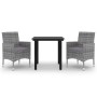 Set comedor de jardín 3 pzas y cojines ratán sintético y vidrio de , Conjuntos de jardín - Ref: Foro24-3099691, Precio: 214,4...