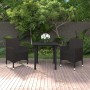 Set comedor de jardín 3 pzas y cojines ratán sintético y vidrio de , Conjuntos de jardín - Ref: Foro24-3099685, Precio: 244,4...