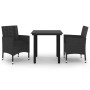Set comedor de jardín 3 pzas y cojines ratán sintético y vidrio de , Conjuntos de jardín - Ref: Foro24-3099685, Precio: 244,4...