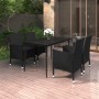 Set comedor de jardín 5 pzas y cojines ratán sintético y vidrio de , Conjuntos de jardín - Ref: Foro24-3099735, Precio: 397,2...