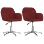 Sillas de comedor giratorias 2 unidades tela rojo tinto de , Sillas de comedor - Ref: Foro24-3103033, Precio: 149,17 €, Descu...