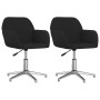 Sillas de comedor giratorias 2 unidades tela negro de , Sillas de comedor - Ref: Foro24-3103038, Precio: 164,51 €, Descuento: %