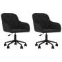 Sillas de comedor giratorias 2 uds terciopelo negro de , Sillas de comedor - Ref: Foro24-3103427, Precio: 214,38 €, Descuento: %