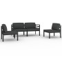 Set muebles de jardín 4 pzas y cojines aluminio gris antracita de , Conjuntos de jardín - Ref: Foro24-3107787, Precio: 634,54...