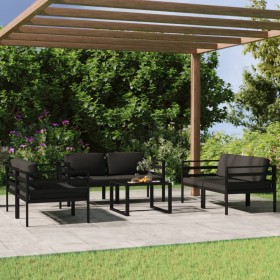 Set muebles de jardín 7 pzas y cojines aluminio gris antracita de , Conjuntos de jardín - Ref: Foro24-3107801, Precio: 1,00 €...