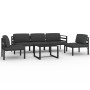 Set muebles de jardín 6 pzas y cojines aluminio gris antracita de , Conjuntos de jardín - Ref: Foro24-3107791, Precio: 762,40...