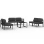 Set muebles de jardín 7 pzas y cojines aluminio gris antracita de , Conjuntos de jardín - Ref: Foro24-3107803, Precio: 953,54...
