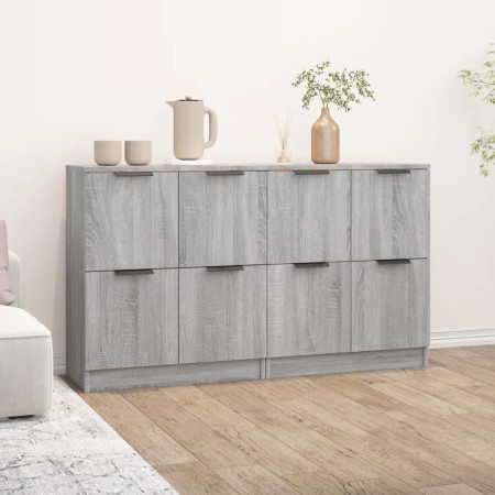 Aparadores 2 uds madera contrachapada gris Sonoma 60x30x70 cm de , Aparadores - Ref: Foro24-3115810, Precio: 118,01 €, Descue...