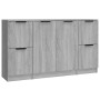 Aparadores 3 piezas madera contrachapada gris Sonoma de , Aparadores - Ref: Foro24-3115850, Precio: 131,71 €, Descuento: %