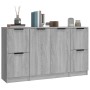 Aparadores 3 piezas madera contrachapada gris Sonoma de , Aparadores - Ref: Foro24-3115850, Precio: 131,71 €, Descuento: %