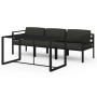 Set muebles de jardín 4 pzas y cojines aluminio gris antracita de , Conjuntos de jardín - Ref: Foro24-3115917, Precio: 588,70...