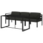 Set muebles de jardín 4 pzas y cojines aluminio gris antracita de , Conjuntos de jardín - Ref: Foro24-3115917, Precio: 588,70...