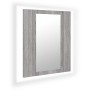 Armario de baño con espejo LED madera gris Sonoma 40x12x45 cm de , Tocadores de baño - Ref: Foro24-822834, Precio: 40,91 €, D...