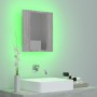 Armario de baño con espejo LED madera gris Sonoma 40x12x45 cm de , Tocadores de baño - Ref: Foro24-822834, Precio: 40,91 €, D...