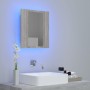 Armario de baño con espejo LED madera gris Sonoma 40x12x45 cm de , Tocadores de baño - Ref: Foro24-822834, Precio: 40,91 €, D...