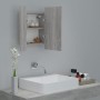 Armario de baño con espejo LED madera gris Sonoma 40x12x45 cm de , Tocadores de baño - Ref: Foro24-822834, Precio: 40,91 €, D...