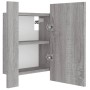 Armario de baño con espejo LED madera gris Sonoma 40x12x45 cm de , Tocadores de baño - Ref: Foro24-822834, Precio: 40,91 €, D...