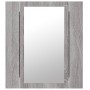 Armario de baño con espejo LED madera gris Sonoma 40x12x45 cm de , Tocadores de baño - Ref: Foro24-822834, Precio: 40,91 €, D...