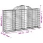 Cestas gaviones 40 uds forma de arco hierro 200x30x100/120 cm de , Maceteros y jardineras - Ref: Foro24-3146128, Precio: 2,00...