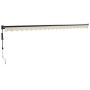Toldo retráctil automático color crema 5x3 m de , Toldos - Ref: Foro24-3154505, Precio: 481,42 €, Descuento: %