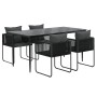 Juego de comedor para jardín 5 piezas negro de , Conjuntos de jardín - Ref: Foro24-3156500, Precio: 420,80 €, Descuento: %