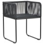 Juego de comedor para jardín 5 piezas negro de , Conjuntos de jardín - Ref: Foro24-3156500, Precio: 420,80 €, Descuento: %