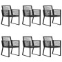 Juego de comedor para jardín 7 piezas ratán PVC negro de , Conjuntos de jardín - Ref: Foro24-3156549, Precio: 600,91 €, Descu...