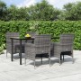 Juego de comedor para jardín 5 piezas con cojines gris y negro de , Conjuntos de jardín - Ref: Foro24-3156604, Precio: 350,91...